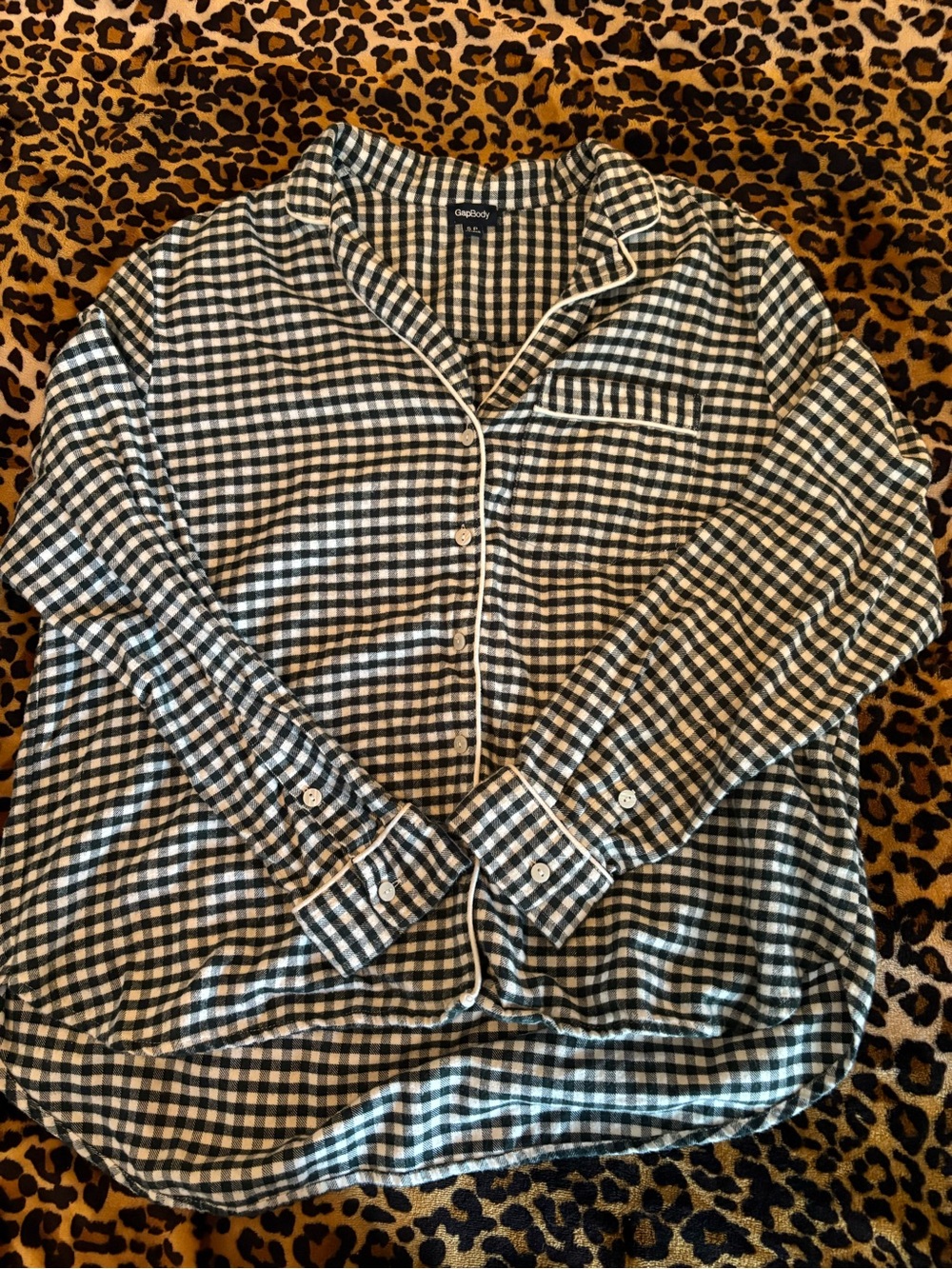 Green plaid GapBody full pyjama set